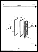 DOOR PARTS Diagram and Parts List for FSK190JN0W  Kelvinator Refrigerator