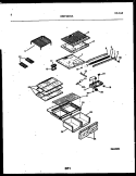 SHELVES AND SUPPORTS Diagram and Parts List for MRT18CHAA0  Frigidaire Refrigerator