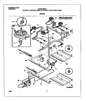 BURNER Diagram and Parts List for FGF351SGWB  Frigidaire Range