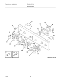 BACKGUARD Diagram and Parts List for E30DF7CGPS2  Electrolux Range
