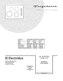 COVER Diagram and Parts List for FGEC3065KW1  Frigidaire Cooktop