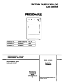 COVER Diagram and Parts List for FDG648GFT1  Frigidaire Dryer