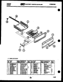 BROILER DRAWER PARTS Diagram and Parts List for 32-1117-00-01  Tappan Range
