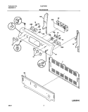 BACKGUARD Diagram and Parts List for GLEF378AQB  Frigidaire Range