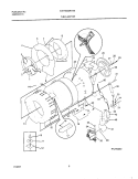 WSHR TUB, MOTOR Diagram and Parts List for FWTR645RHS0  Frigidaire Washer