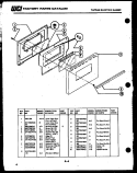 DOOR PARTS Diagram and Parts List for 37-1022-23-04  Tappan Range