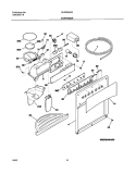 ICE & WATER DISPENSER Diagram and Parts List for GLRS264ZAW3  Frigidaire Refrigerator