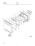 DOOR Diagram and Parts List for GLGF377AQA  Frigidaire Range