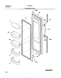 REFRIGERATOR DOOR Diagram and Parts List for FRS26KR4AQ5  Frigidaire Refrigerator