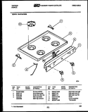 COOKTOP PARTS Diagram and Parts List for 30-2139-00-06  Tappan Range