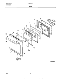 DOOR Diagram and Parts List for FEF352ASA  Frigidaire Range