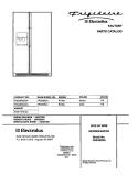 COVER Diagram and Parts List for FRS26R2AW4  Frigidaire Refrigerator