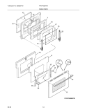 OVEN DOOR Diagram and Parts List for FPDF4085KFB  Frigidaire Range