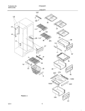 SHELVES Diagram and Parts List for FRS26ZNHW2  Frigidaire Refrigerator