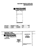 COVER Diagram and Parts List for FRT16PRGW2  Frigidaire Refrigerator