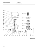 MOTOR AND PUMP Diagram and Parts List for FDB2410HIB2A  Frigidaire Dishwasher