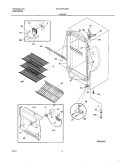 CABINET Diagram and Parts List for FFU17FC3AW0  Frigidaire Freezer
