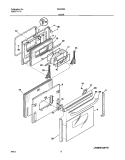 DOOR Diagram and Parts List for FES355ASD  Frigidaire Range