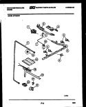 BURNER, MANIFOLD AND GAS CONTROL Diagram and Parts List for GF740NW1  Frigidaire Range
