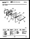 DOOR PARTS Diagram and Parts List for GF720NW5  Frigidaire Range