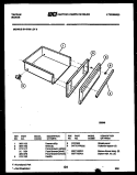 DRAWER PARTS Diagram and Parts List for 31-3138-00-05  Tappan Range