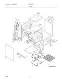 BODY Diagram and Parts List for CWEF309ES1  Westinghouse Range
