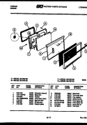 DOOR PARTS Diagram and Parts List for 30-2757-66-06  Tappan Range