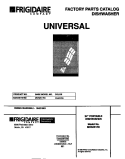 COVER Diagram and Parts List for MDS251RER0  Frigidaire Dishwasher