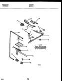 BURNER, MANIFOLD AND GAS CONTROL Diagram and Parts List for GF630RXW1  Frigidaire Range