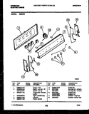 CONTROL PANEL Diagram and Parts List for R30NL2  Frigidaire Range