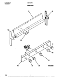 BACKGUARD Diagram and Parts List for MGF300PBDE  Frigidaire Range