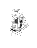 CABINET & BASE Diagram and Parts List for DEC310A1W  Kelvinator Dryer
