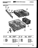 RACKS AND TRAYS Diagram and Parts List for SU211MR1  Frigidaire Dishwasher
