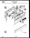 BACKGUARD Diagram and Parts List for MEF322BBWA  Frigidaire Range