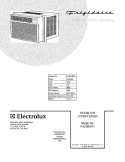 COVER Diagram and Parts List for FAZ08HR1A1  Frigidaire Air Conditioner