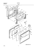 DOOR Diagram and Parts List for FEB30S5ABA  Frigidaire Wall Oven