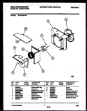 AIR HANDLING PARTS Diagram and Parts List for WAL123S1A2  Frigidaire Air Conditioner