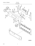 BACKGUARD Diagram and Parts List for FEFL64FSD  Frigidaire Range