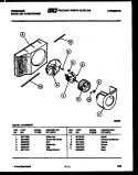 AIR HANDLING PARTS Diagram and Parts List for AW12NE5F1  Frigidaire Air Conditioner