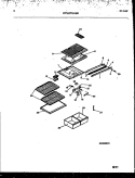 SHELVES AND SUPPORTS Diagram and Parts List for GTL160HK0  Frigidaire Refrigerator