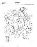 TUB AND MOTOR Diagram and Parts List for FWTR549GGS0  Frigidaire Washer