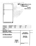 COVER Diagram and Parts List for FRT18KS6CW0  Frigidaire Refrigerator