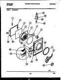 DOOR PARTS Diagram and Parts List for DE7400PW2  Frigidaire Dryer