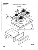 TOP / DRAWER Diagram and Parts List for MEF322BGDD  Frigidaire Range