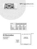 COVER Diagram and Parts List for FGGC3665KWA  Frigidaire Cooktop