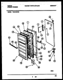 DOOR PARTS Diagram and Parts List for TFU21M7AW2  Tappan Freezer