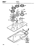 COOKTOP Diagram and Parts List for FGC6X7XESC  Frigidaire Cooktop