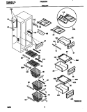 SHELVES Diagram and Parts List for FRS26ZSGB3  Frigidaire Refrigerator