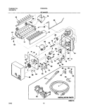 ICE MAKER Diagram and Parts List for FRS23W3AW3  Frigidaire Refrigerator