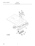 CONTROL PANEL Diagram and Parts List for GLEC30S8CBB  Frigidaire Cooktop